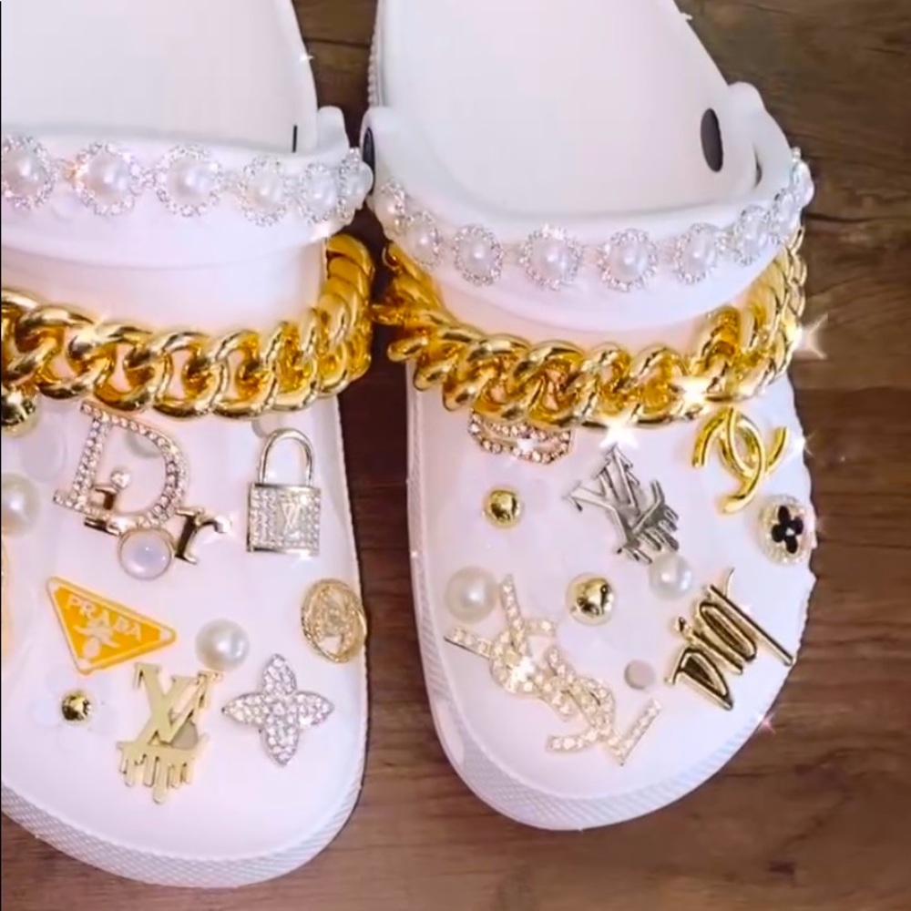 Crocs with designer jibbitz